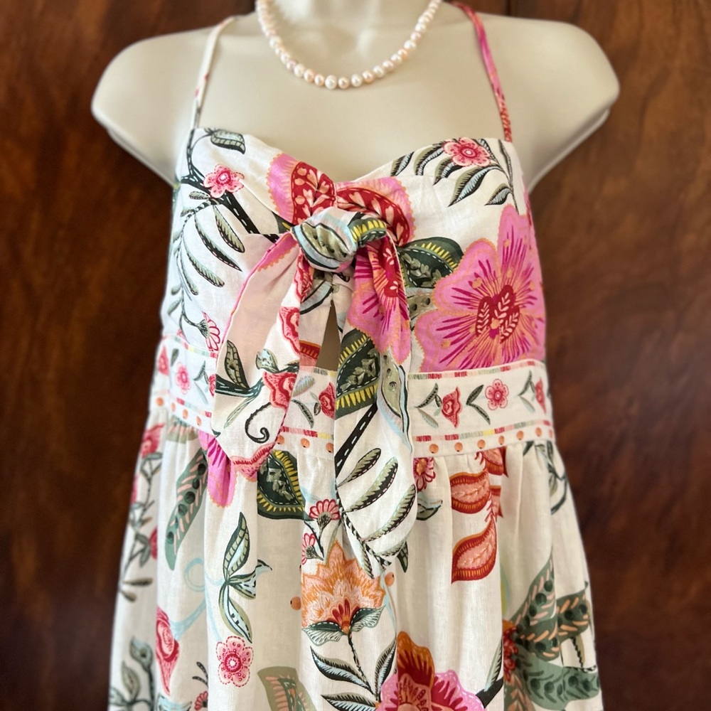 NWT House of Harlow 1960 Pink and Green Floral Dress - Picture 2 of 9
